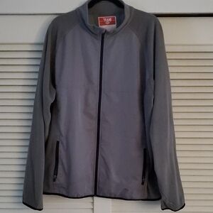 Team 365 Men's Grey Fleece Jacket, Size 2XL